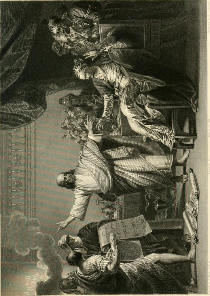 An illustration from Historic illustrations of the Bible : principally after the old masters, 1840, leaf 128