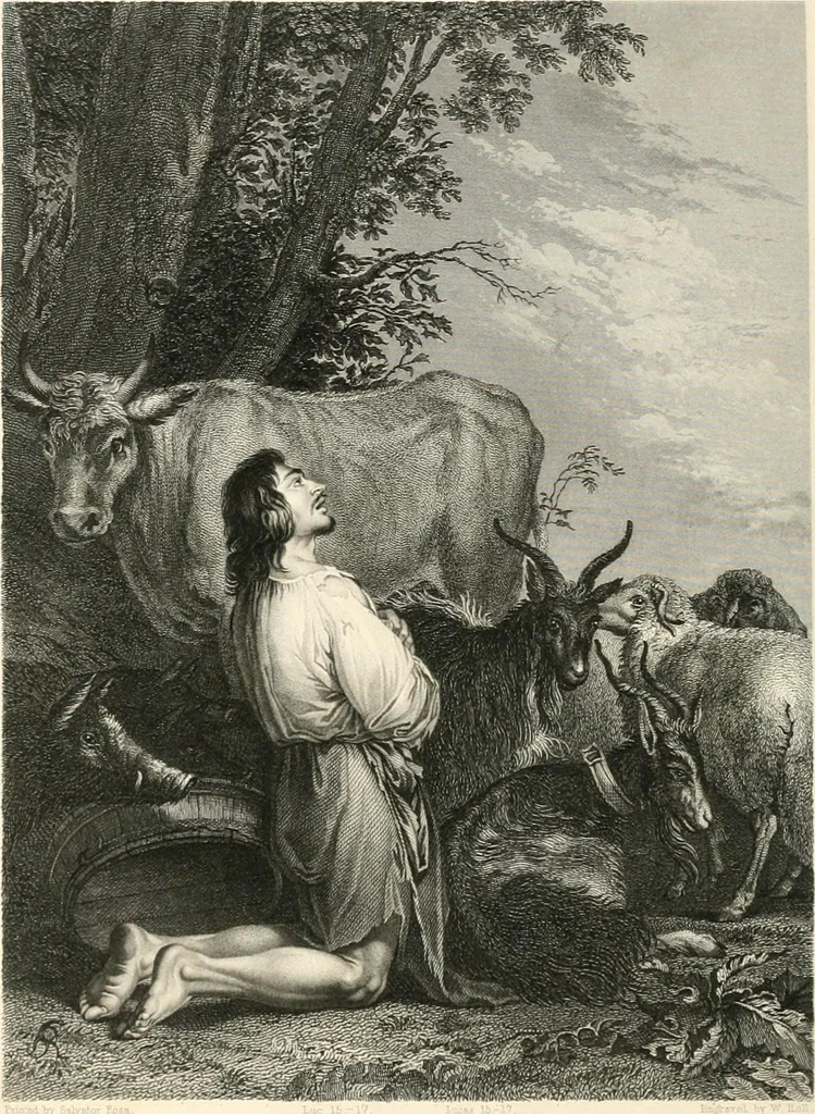 An illustration from Historic illustrations of the Bible : principally after the old masters, 1840, leaf 183