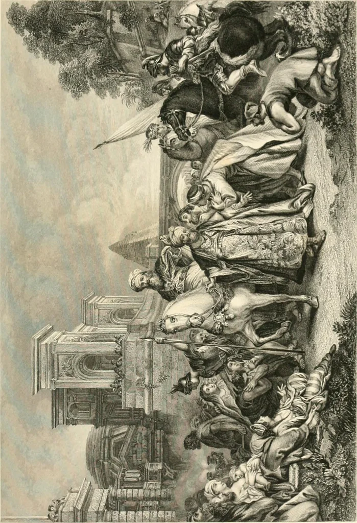 An illustration from Historic illustrations of the Bible : principally after the old masters, 1840, leaf 202