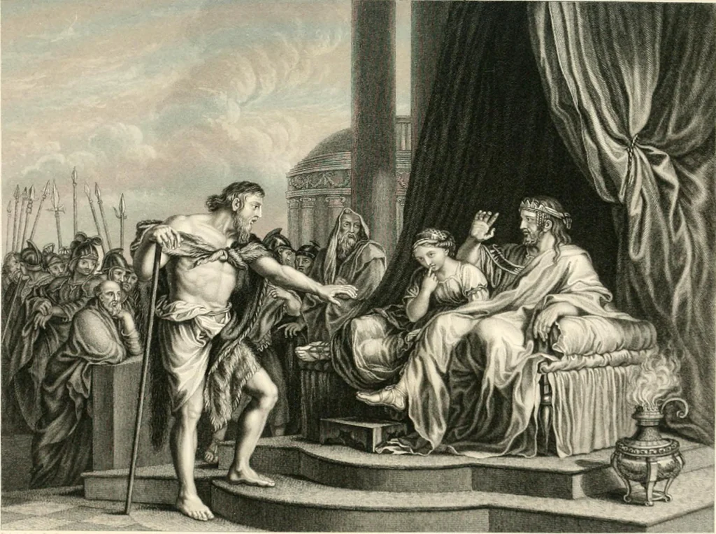 An illustration from Historic illustrations of the Bible : principally after the old masters, 1840, leaf 258