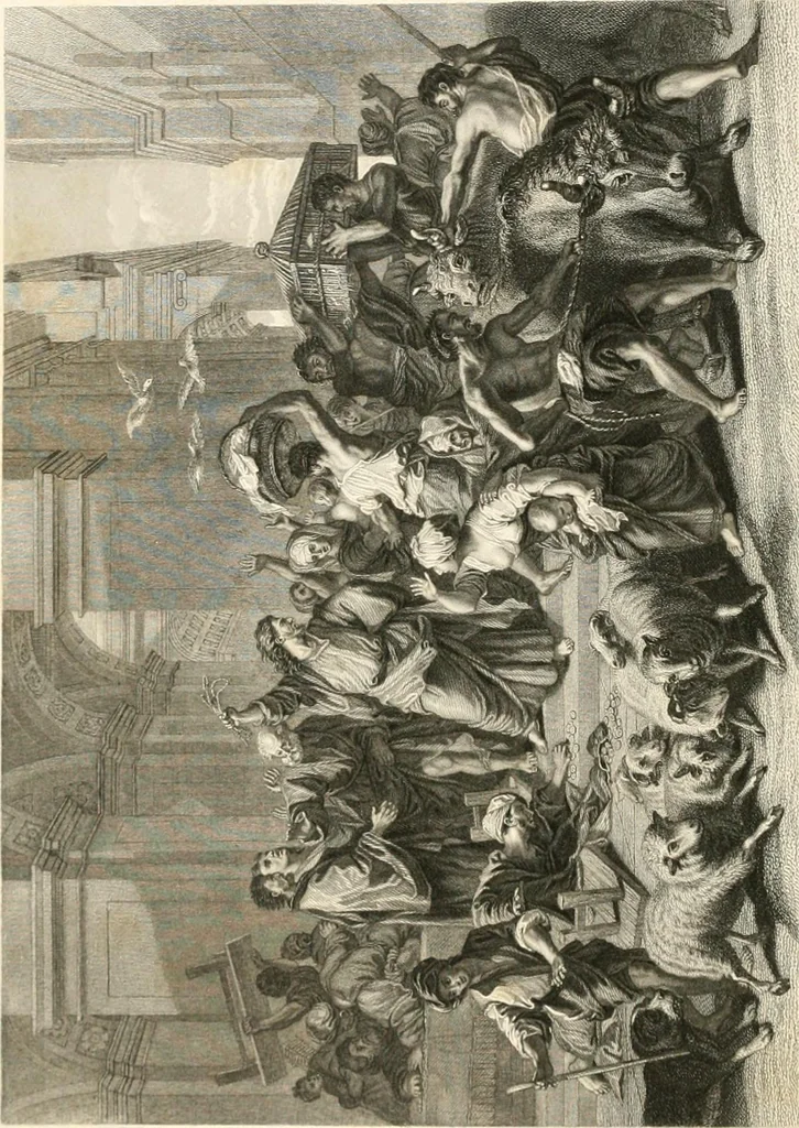 An illustration from Historic illustrations of the Bible : principally after the old masters, 1840, leaf 43