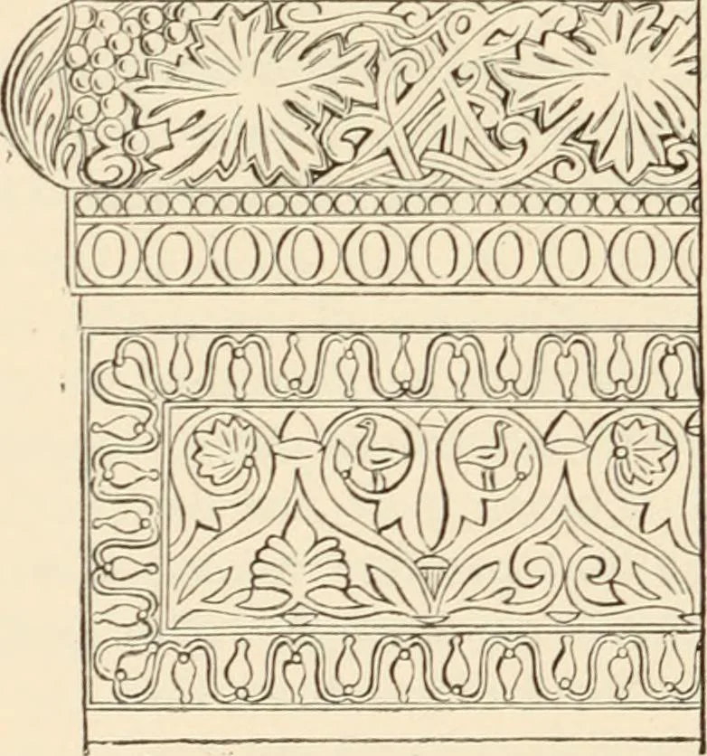 An illustration from Historic ornament : treatise on decorative art and architectural ornament, 1909, leaf 317