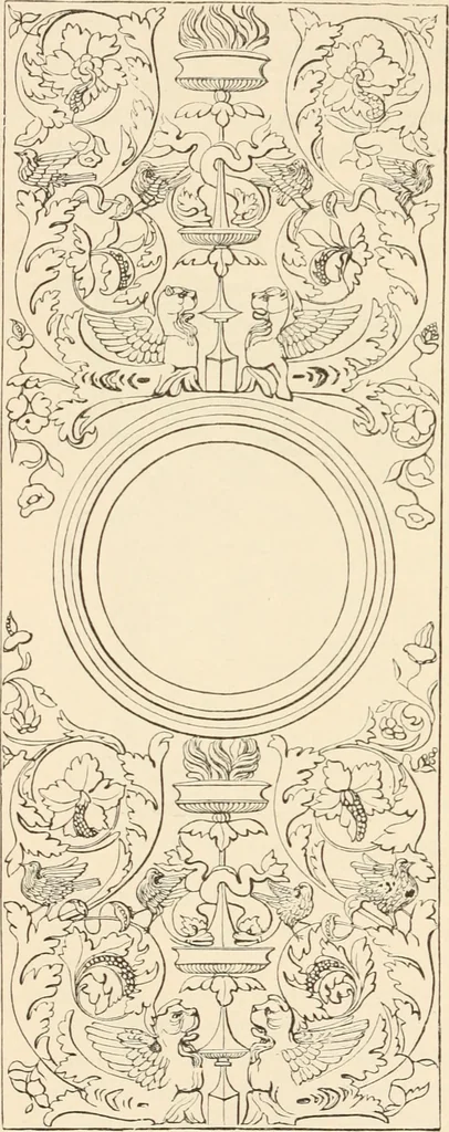 An illustration from Historic ornament : treatise on decorative art and architectural ornament, 1909, leaf 419