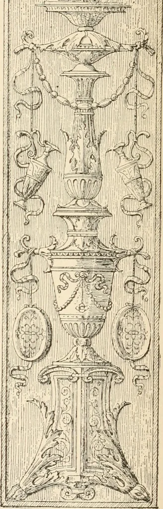 An illustration from Historic ornament : treatise on decorative art and architectural ornament, 1909, leaf 419