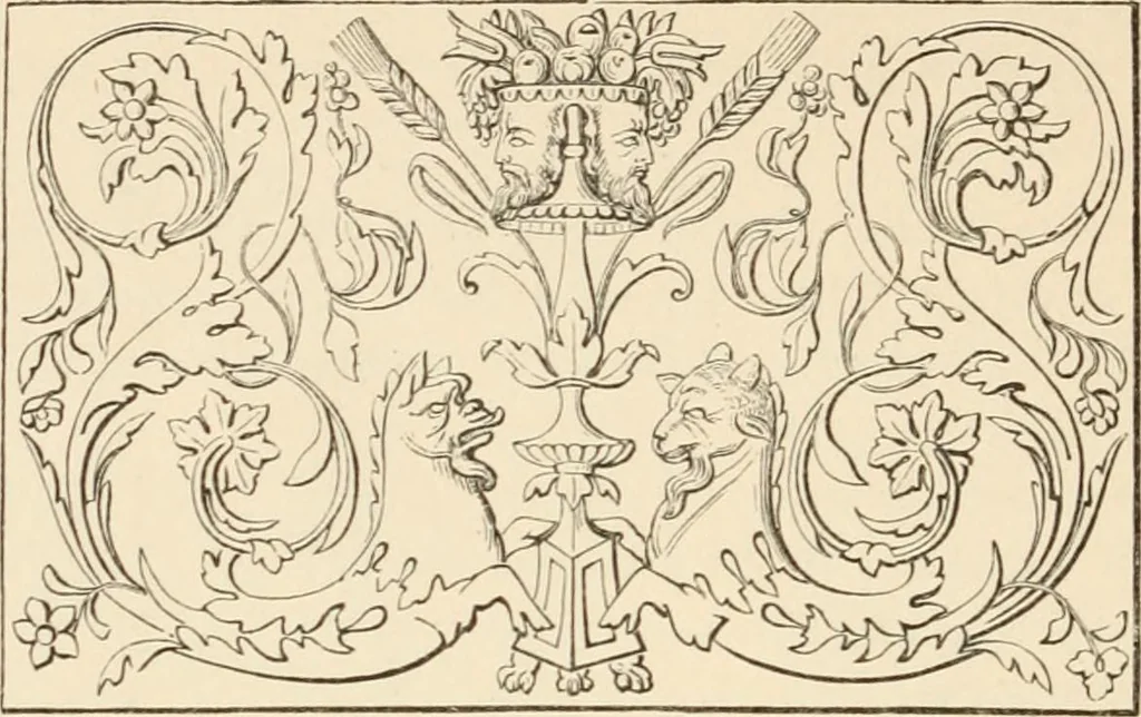An illustration from Historic ornament : treatise on decorative art and architectural ornament, 1909, leaf 421