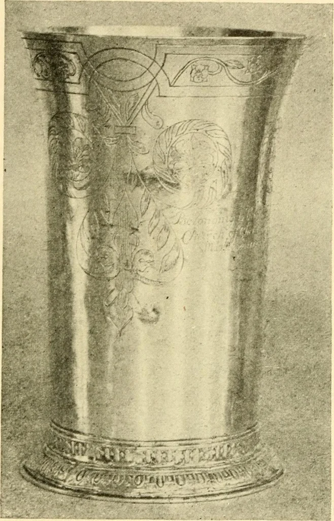 An illustration from Historic silver of the Colonies and its makers, 1917, leaf 100