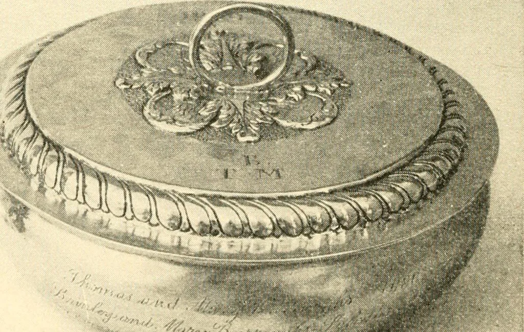 An illustration from Historic silver of the Colonies and its makers, 1917, leaf 341