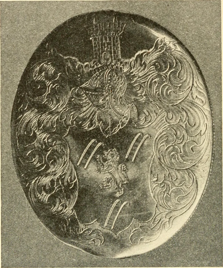 An illustration from Historic silver of the Colonies and its makers, 1917, leaf 423