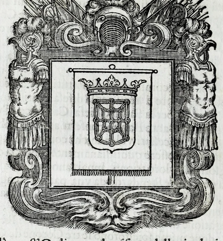 An illustration from Historie cronologiche della vera origine di tutti gl' ordini equestri, e religioni caualleresche, 1672, leaf 138