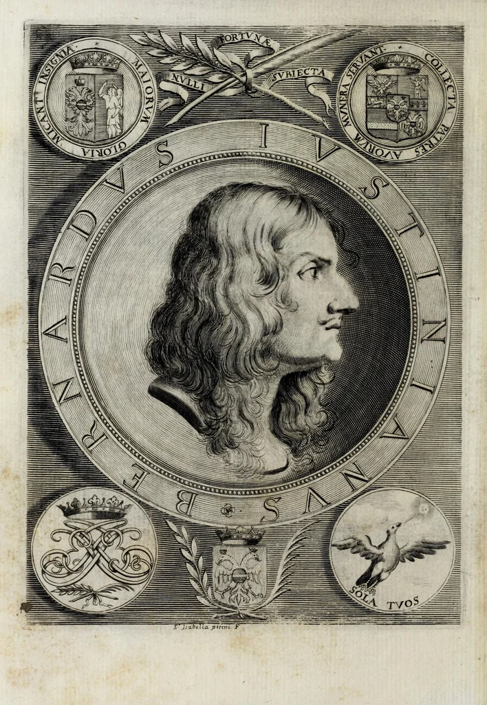 An illustration from Historie cronologiche della vera origine di tutti gl' ordini equestri, e religioni caualleresche, 1672, leaf 20