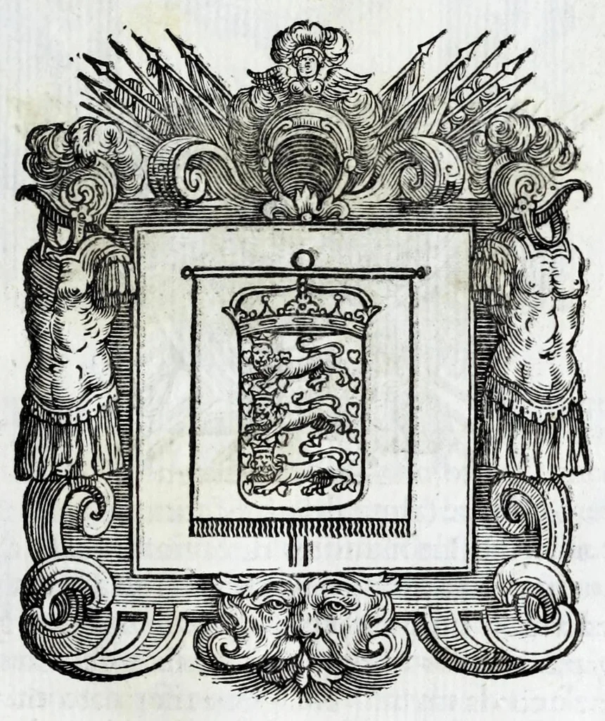 An illustration from Historie cronologiche della vera origine di tutti gl' ordini equestri, e religioni caualleresche, 1672, leaf 393
