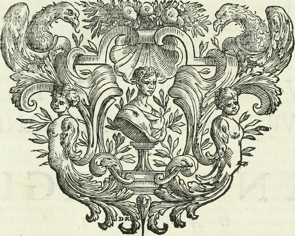 An illustration from Historie cronologiche dell' origine degl' ordini militari e di tutte le religione caualleresche infino ad hora instituite nel mondo : insegne, croci, stendardi, habiti capitolari ò di ceremonia, statuti, e constituzioni di cadaun'ordine : guerre campali e nauali, azioni, fatti celebri, & imprese de caualieri; confederazioni, trattati, paci, & auuenimenti per difesa del Nome Christiano, e propagazione della fede cattolica : serie di tutti i prencipi gran maestri, ordini di dame, e degl' infedeli &c. con le loro diuise, 1692, leaf 36