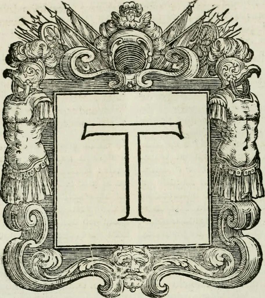 An illustration from Historie cronologiche dell' origine degl' ordini militari e di tutte le religione caualleresche infino ad hora instituite nel mondo : insegne, croci, stendardi, habiti capitolari ò di ceremonia, statuti, e constituzioni di cadaun'ordine : guerre campali e nauali, azioni, fatti celebri, & imprese de caualieri; confederazioni, trattati, paci, & auuenimenti per difesa del Nome Christiano, e propagazione della fede cattolica : serie di tutti i prencipi gran maestri, ordini di dame, e degl' infedeli &c. con le loro diuise, 1692, leaf 91