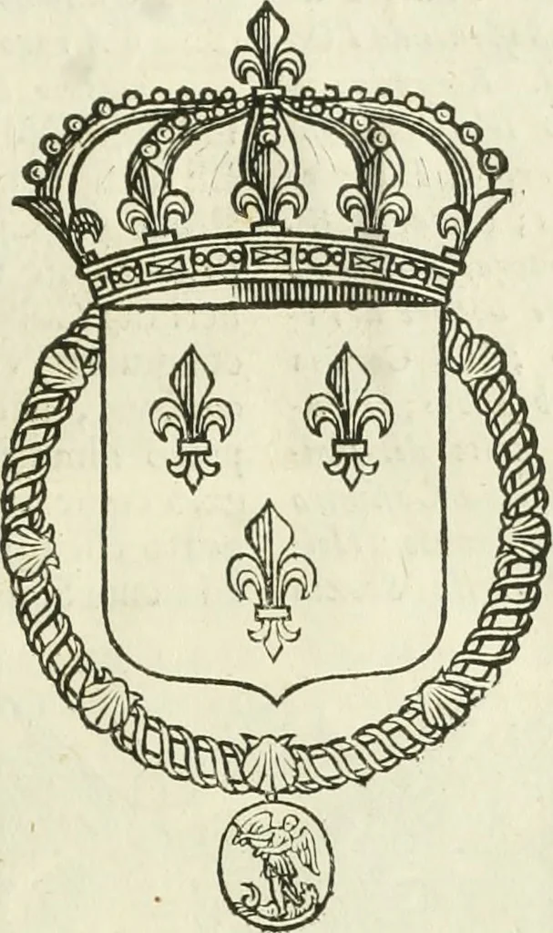 An illustration from Historie cronologiche dell' origine degl' ordini militari e di tutte le religione caualleresche infino ad hora instituite nel mondo : insegne, croci, stendardi, habiti capitolari ò di ceremonia, statuti, e constituzioni di cadaun'ordine : guerre campali e nauali, azioni, fatti celebri, & imprese de caualieri; confederazioni, trattati, paci, & auuenimenti per difesa del Nome Christiano, e propagazione della fede cattolica : serie di tutti i prencipi gran maestri, ordini di dame, e degl' infedeli &c. con le loro diuise, 1692, leaf 346