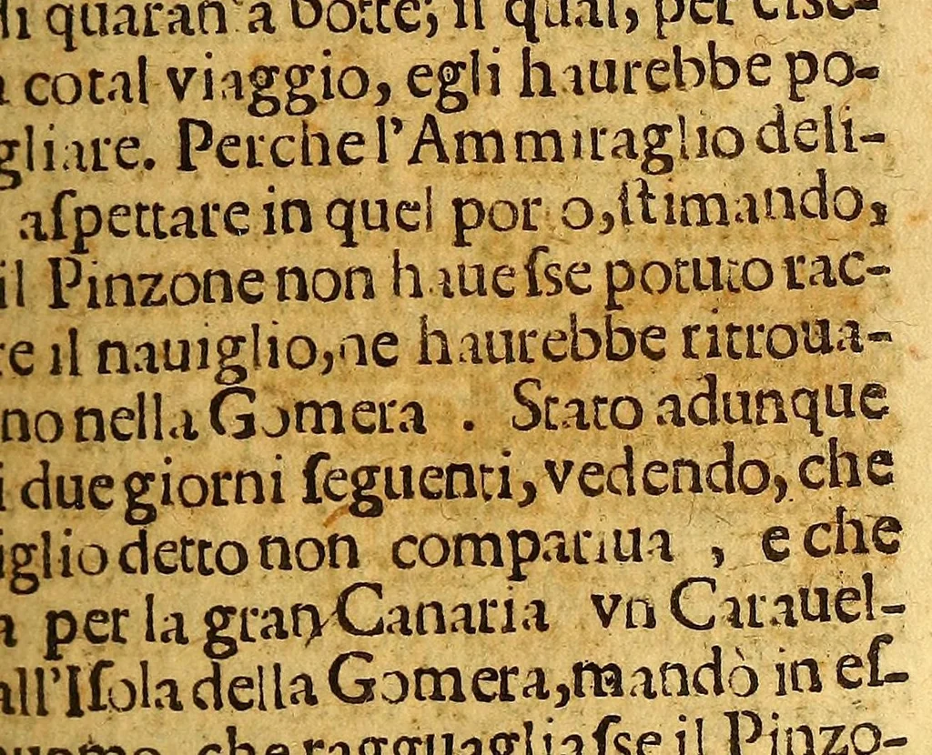 An illustration from Historie del Signor D. Fernando Colombo: : nelle quali s'hà particolare, & vera relatione della vita, e de' fatti dell' ammiraglio. D. Christoforo Colombo suo padre: e dello scoprimento, ch'egli fece dell'Indie Occidentali, dette Mondo Nuouo, hora possedute dal Serenissimo Rè Catolico., 1676, leaf 131