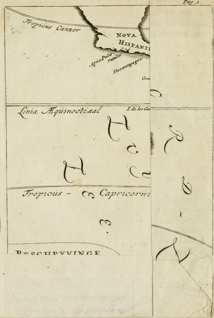 An illustration from Historie der boecaniers, of vrybuyters van America : van haar eerste beginzelen tot deze tegenwoordige tyd toe : met figuuren., 1700, leaf 15