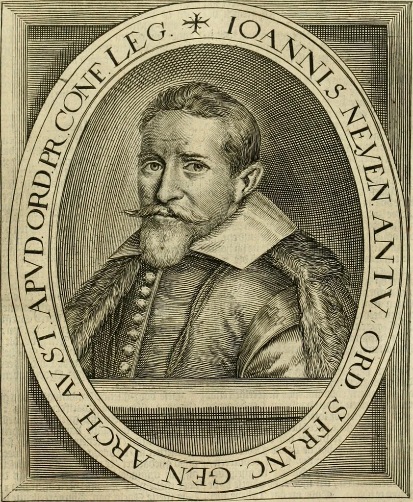 An illustration from Historie der Nieder-landscher ende haerder Naburen oorlogen : ende geschiedenissen tot den iare MVICXII, nu de laestemael bij hem voor syme todtmerckelijck verbetert en in, XXXII boecken voltzocken is mede' hier by gevoegt des autheurs leven [by Simeon Ruytinck] verryckt benessens de Land-Caerte met by na hondert correcte Conterfeijtsels vande voor treflijcste Personagien in dese Historie verhaelt. Alle cierlijck na d'leven ghedaen ende in Coperen platen gesteken ; gedruckt int Yaer ons Heeren MDCXXXVI, 1636, leaf 1162