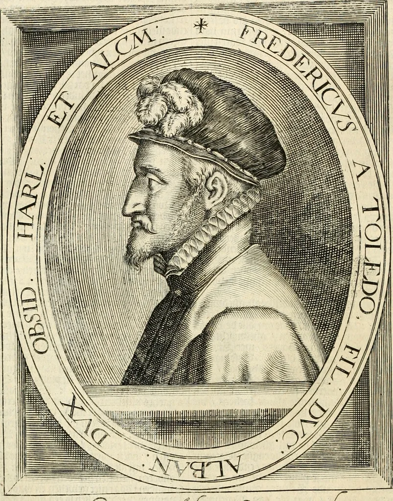 An illustration from Historie der Nieder-landscher ende haerder Naburen oorlogen : ende geschiedenissen tot den iare MVICXII, nu de laestemael bij hem voor syme todtmerckelijck verbetert en in, XXXII boecken voltzocken is mede' hier by gevoegt des autheurs leven [by Simeon Ruytinck] verryckt benessens de Land-Caerte met by na hondert correcte Conterfeijtsels vande voor treflijcste Personagien in dese Historie verhaelt. Alle cierlijck na d'leven ghedaen ende in Coperen platen gesteken ; gedruckt int Yaer ons Heeren MDCXXXVI, 1636, leaf 197