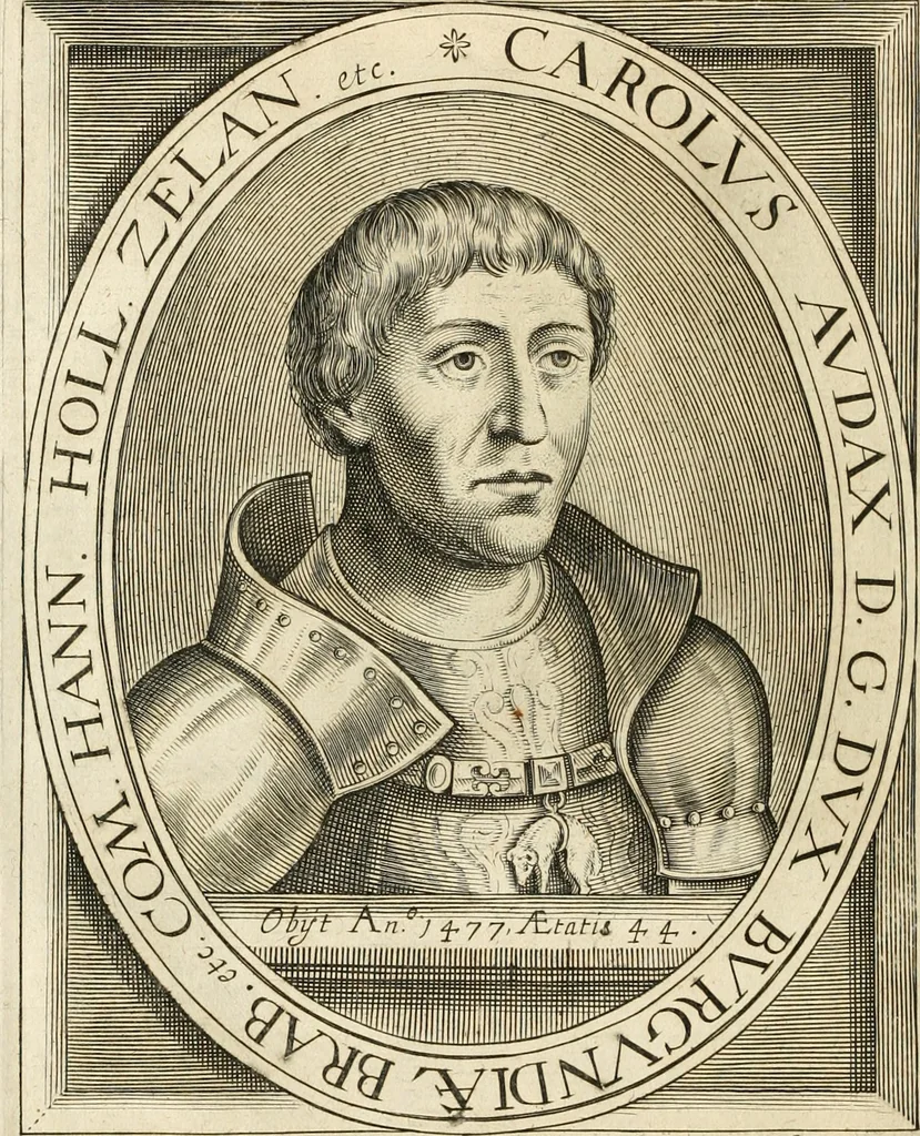 An illustration from Historie der Nieder-landscher ende haerder Naburen oorlogen : ende geschiedenissen tot den iare MVICXII, nu de laestemael bij hem voor syme todtmerckelijck verbetert en in, XXXII boecken voltzocken is mede' hier by gevoegt des autheurs leven [by Simeon Ruytinck] verryckt benessens de Land-Caerte met by na hondert correcte Conterfeijtsels vande voor treflijcste Personagien in dese Historie verhaelt. Alle cierlijck na d'leven ghedaen ende in Coperen platen gesteken ; gedruckt int Yaer ons Heeren MDCXXXVI, 1636, leaf 33