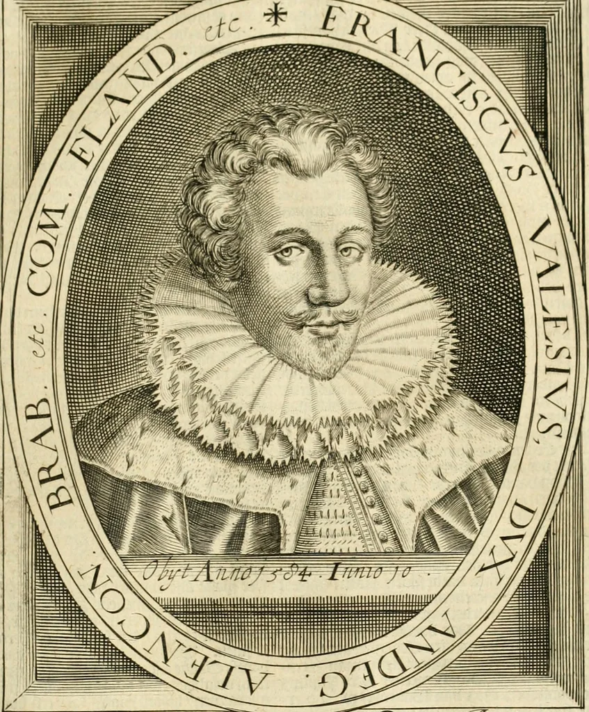 An illustration from Historie der Nieder-landscher ende haerder Naburen oorlogen : ende geschiedenissen tot den iare MVICXII, nu de laestemael bij hem voor syme todtmerckelijck verbetert en in, XXXII boecken voltzocken is mede' hier by gevoegt des autheurs leven [by Simeon Ruytinck] verryckt benessens de Land-Caerte met by na hondert correcte Conterfeijtsels vande voor treflijcste Personagien in dese Historie verhaelt. Alle cierlijck na d'leven ghedaen ende in Coperen platen gesteken ; gedruckt int Yaer ons Heeren MDCXXXVI, 1636, leaf 438