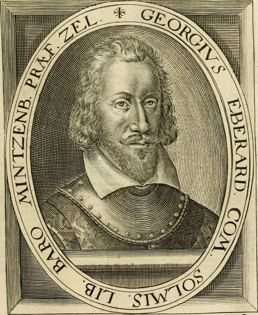 An illustration from Historie der Nieder-landscher ende haerder Naburen oorlogen : ende geschiedenissen tot den iare MVICXII, nu de laestemael bij hem voor syme todtmerckelijck verbetert en in, XXXII boecken voltzocken is mede' hier by gevoegt des autheurs leven [by Simeon Ruytinck] verryckt benessens de Land-Caerte met by na hondert correcte Conterfeijtsels vande voor treflijcste Personagien in dese Historie verhaelt. Alle cierlijck na d'leven ghedaen ende in Coperen platen gesteken ; gedruckt int Yaer ons Heeren MDCXXXVI, 1636, leaf 730