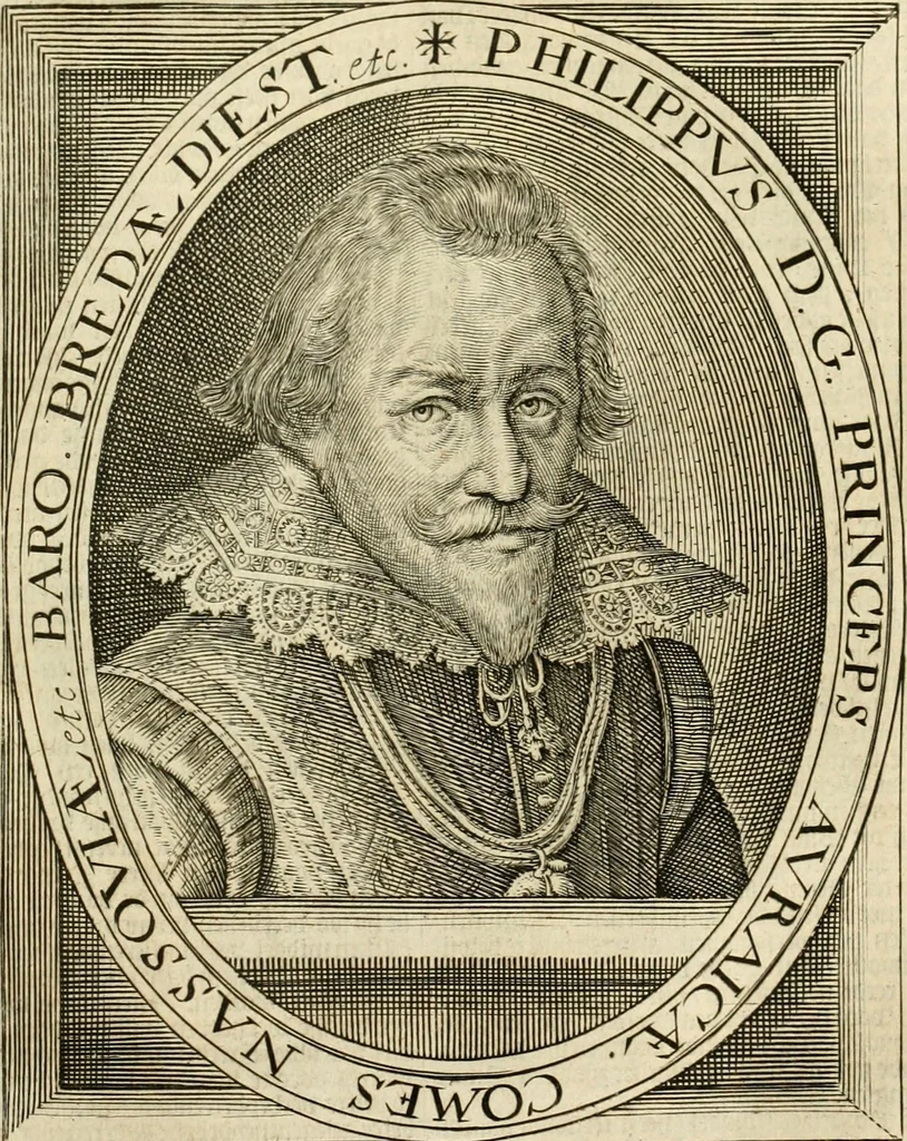 An illustration from Historie der Nieder-landscher ende haerder Naburen oorlogen : ende geschiedenissen tot den iare MVICXII, nu de laestemael bij hem voor syme todtmerckelijck verbetert en in, XXXII boecken voltzocken is mede' hier by gevoegt des autheurs leven [by Simeon Ruytinck] verryckt benessens de Land-Caerte met by na hondert correcte Conterfeijtsels vande voor treflijcste Personagien in dese Historie verhaelt. Alle cierlijck na d'leven ghedaen ende in Coperen platen gesteken ; gedruckt int Yaer ons Heeren MDCXXXVI, 1636, leaf 754