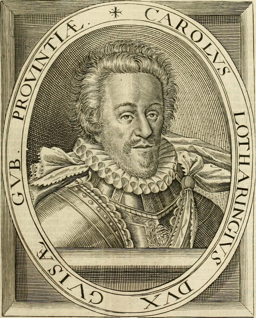 An illustration from Historie der Nieder-landscher ende haerder Naburen oorlogen : ende geschiedenissen tot den iare MVICXII, nu de laestemael bij hem voor syme todtmerckelijck verbetert en in, XXXII boecken voltzocken is mede' hier by gevoegt des autheurs leven [by Simeon Ruytinck] verryckt benessens de Land-Caerte met by na hondert correcte Conterfeijtsels vande voor treflijcste Personagien in dese Historie verhaelt. Alle cierlijck na d'leven ghedaen ende in Coperen platen gesteken ; gedruckt int Yaer ons Heeren MDCXXXVI, 1636, leaf 756