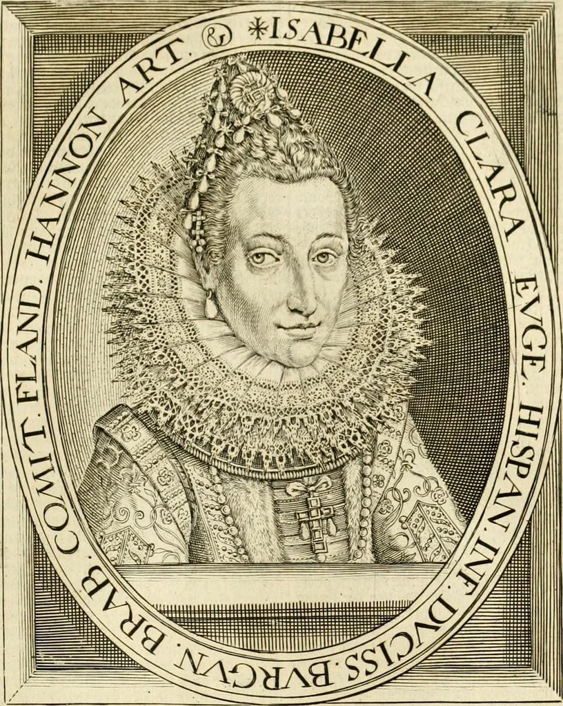 An illustration from Historie der Nieder-landscher ende haerder Naburen oorlogen : ende geschiedenissen tot den iare MVICXII, nu de laestemael bij hem voor syme todtmerckelijck verbetert en in, XXXII boecken voltzocken is mede' hier by gevoegt des autheurs leven [by Simeon Ruytinck] verryckt benessens de Land-Caerte met by na hondert correcte Conterfeijtsels vande voor treflijcste Personagien in dese Historie verhaelt. Alle cierlijck na d'leven ghedaen ende in Coperen platen gesteken ; gedruckt int Yaer ons Heeren MDCXXXVI, 1636, leaf 836