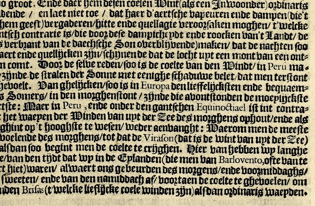 An illustration from Historie naturael en morael van de Westersche Indien. : Waer inne ghehandelt wort van de merckelijckste dinghen des hemels, elementen, metalen, planten ende gedierten van dien: als oock de manieren, ceremonien, wetten, regeeringen, ende oorlogen der Indianen., 1624, leaf 75