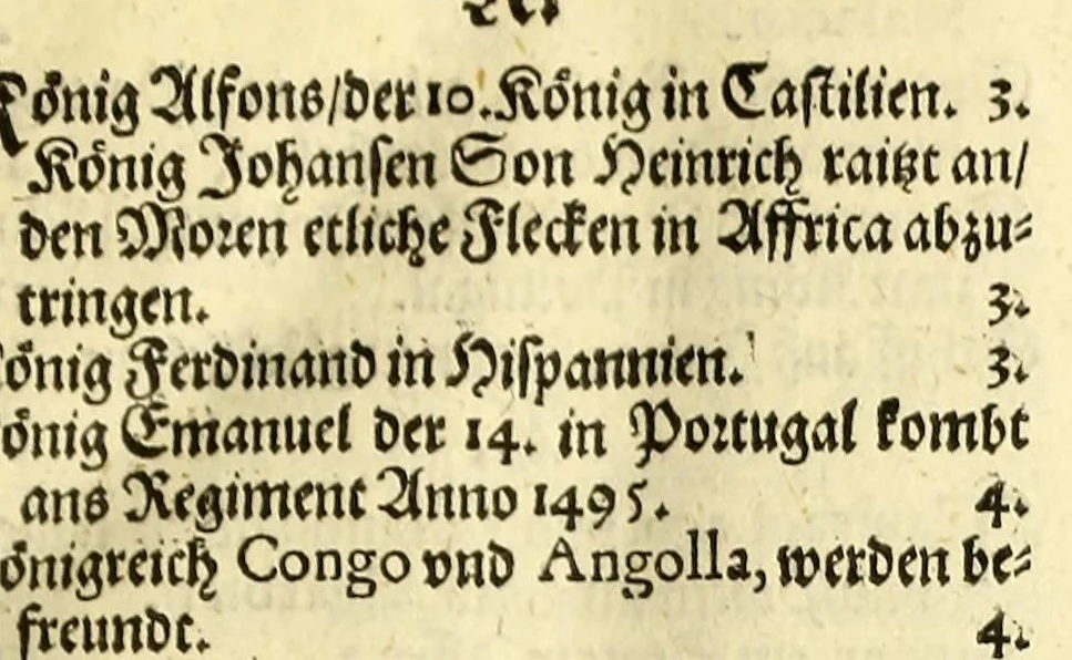 An illustration from Historien der Königkreich, Hispannien, Portugal, vnd Aphrica, darauss dann zusehen, in welcher Zeit, sonderlich Portugal, seinen Anfang genommen, von weine dasselbig zum Königreich erhaben, was dieselbigen Könige für Krieg vnnd Gewerb, zu Wasser vnnd Land geführet. ..., 1589, leaf 19