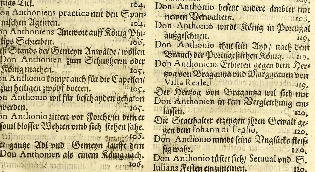 An illustration from Historien der Königkreich, Hispannien, Portugal, vnd Aphrica, darauss dann zusehen, in welcher Zeit, sonderlich Portugal, seinen Anfang genommen, von weine dasselbig zum Königreich erhaben, was dieselbigen Könige für Krieg vnnd Gewerb, zu Wasser vnnd Land geführet. ..., 1589, leaf 33