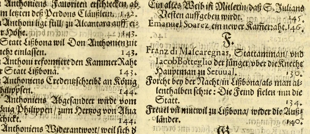 An illustration from Historien der Königkreich, Hispannien, Portugal, vnd Aphrica, darauss dann zusehen, in welcher Zeit, sonderlich Portugal, seinen Anfang genommen, von weine dasselbig zum Königreich erhaben, was dieselbigen Könige für Krieg vnnd Gewerb, zu Wasser vnnd Land geführet. ..., 1589, leaf 39