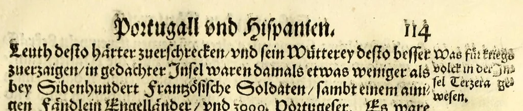 An illustration from Historien der Königkreich, Hispannien, Portugal, vnd Aphrica, darauss dann zusehen, in welcher Zeit, sonderlich Portugal, seinen Anfang genommen, von weine dasselbig zum Königreich erhaben, was dieselbigen Könige für Krieg vnnd Gewerb, zu Wasser vnnd Land geführet. ..., 1589, leaf 463