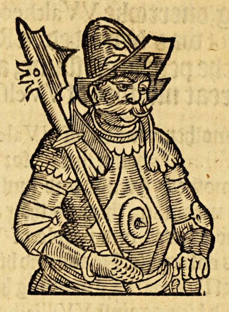 An illustration from The historie of Cambria, now called Wales: : a part of the most famous yland of Brytaine, written in the Brytish language aboue two hundreth yeares past:, 1584, leaf 160