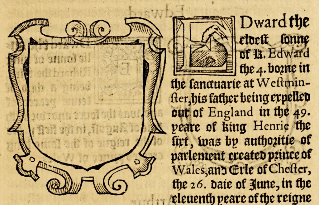 An illustration from The historie of Cambria, now called Wales: : a part of the most famous yland of Brytaine, written in the Brytish language aboue two hundreth yeares past:, 1584, leaf 437