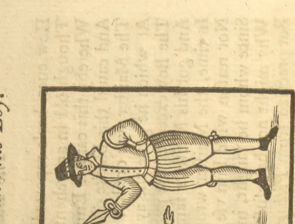An illustration from The historie of Frier Rush : how he came to a house of religion to seeke service, and being entertained by the priour, was first made under cooke : being full of pleasant mirth and delight for young people, 1810, leaf 54