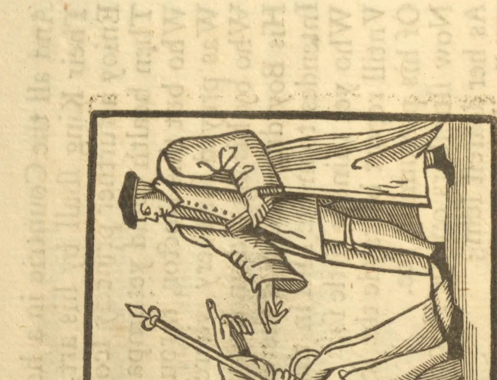 An illustration from The historie of Frier Rush : how he came to a house of religion to seeke service, and being entertained by the priour, was first made under cooke : being full of pleasant mirth and delight for young people, 1810, leaf 78