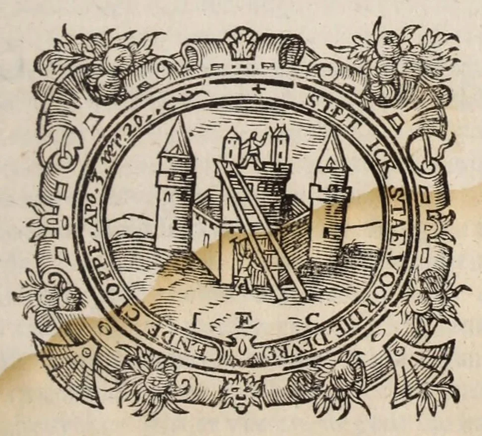 An illustration from Historie, ofte, Kort ende waerachtich Verhael van den Oorspronck ende Voort-ganck der kerckelijcke Beroerten in Hollandt, 1621, leaf 5