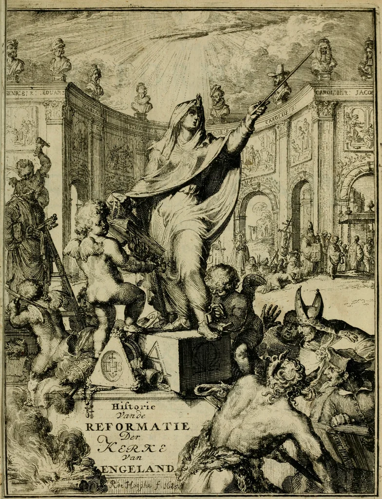 An illustration from Historie van de reformatie der kerke van Engeland, 1686, leaf 4