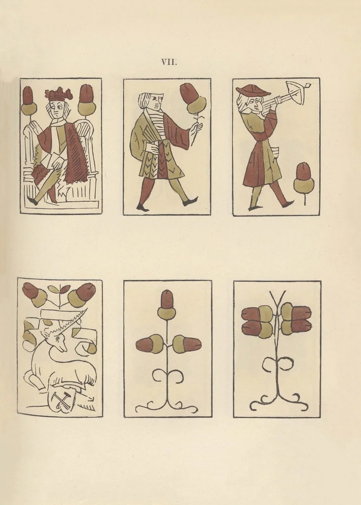 An illustration from Researches into the history of playing cards; with illustrations of the origin of printing and engraving on wood, 1816, leaf 212