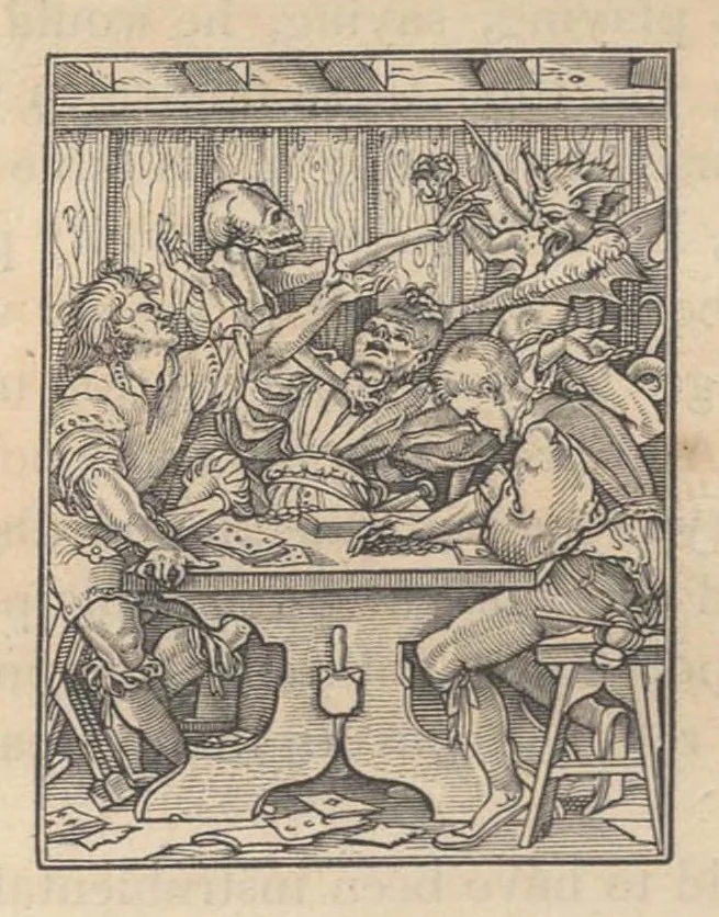 An illustration from Researches into the history of playing cards; with illustrations of the origin of printing and engraving on wood, 1816, leaf 328