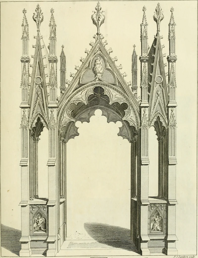An illustration from The history and antiquities of the conventual and cathedral church of Ely : from the foundation of the monastery, A.D. 673 to the year 1771 : illustrated with copper-plates, 1771, leaf 344