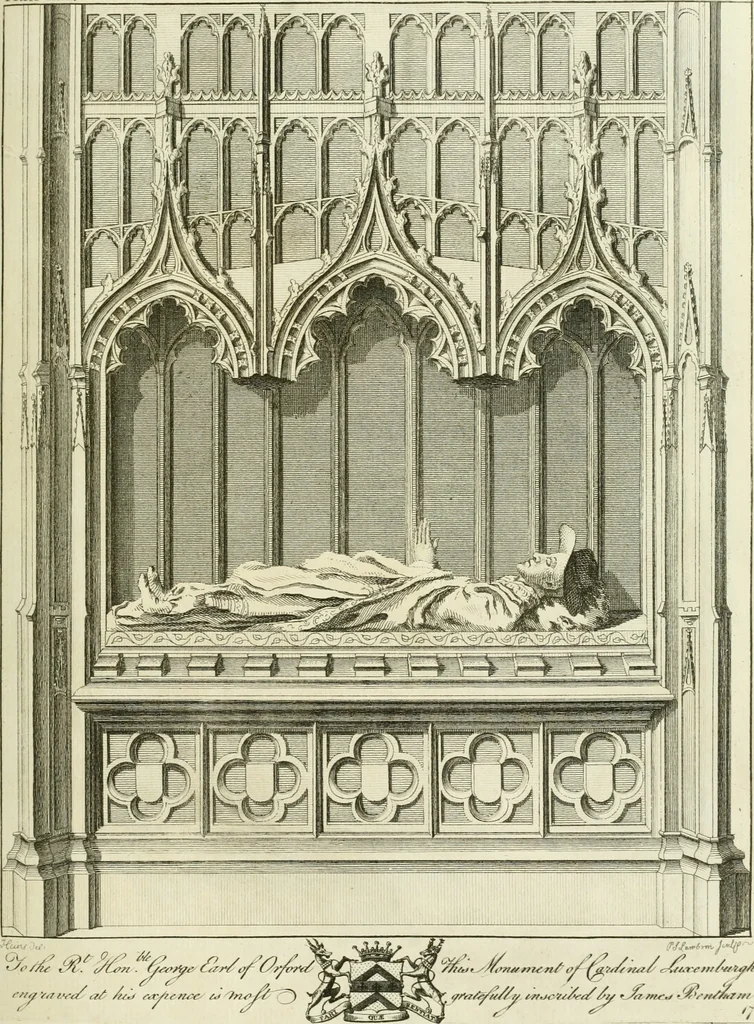 An illustration from The history and antiquities of the conventual and cathedral church of Ely : from the foundation of the monastery, A.D. 673 to the year 1771 : illustrated with copper-plates, 1771, leaf 348