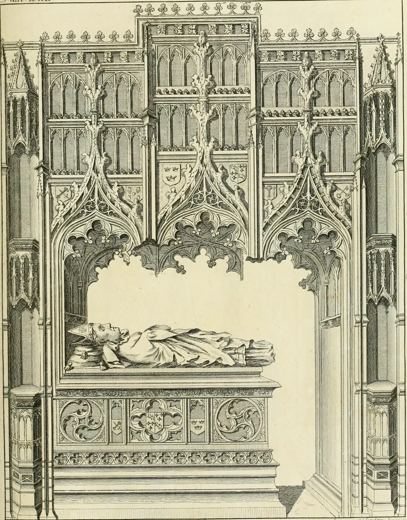 An illustration from The history and antiquities of the conventual and cathedral church of Ely : from the foundation of the monastery, A.D. 673 to the year 1771 : illustrated with copper-plates, 1771, leaf 354