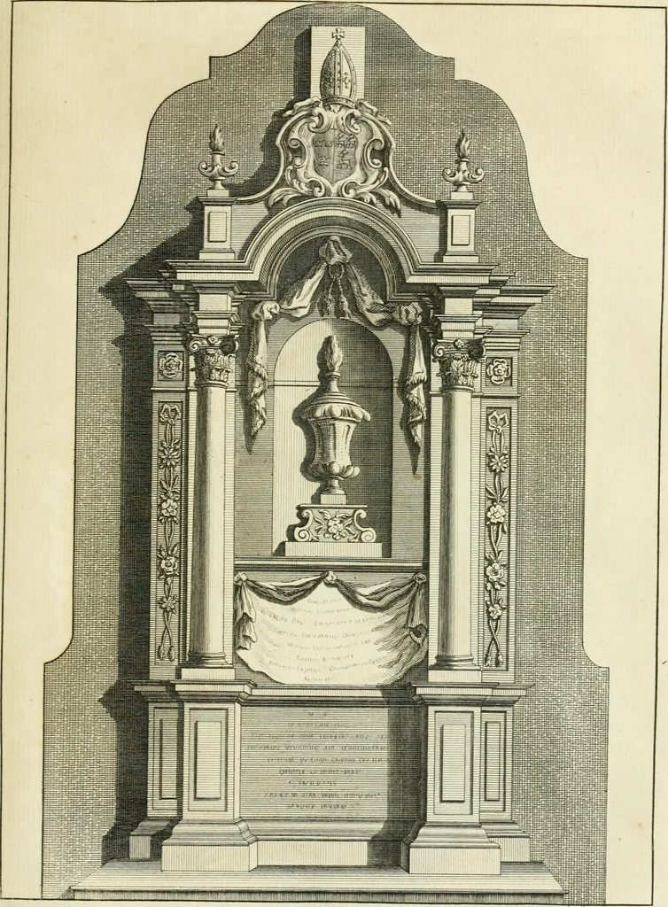An illustration from The history and antiquities of the conventual and cathedral church of Ely : from the foundation of the monastery, A.D. 673 to the year 1771 : illustrated with copper-plates, 1771, leaf 374