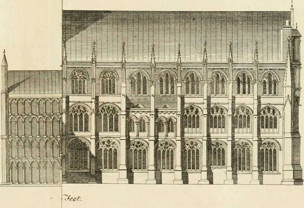 An illustration from The history and antiquities of the conventual and cathedral church of Ely : from the foundation of the monastery, A.D. 673 to the year 1771 : illustrated with copper-plates, 1771, leaf 394