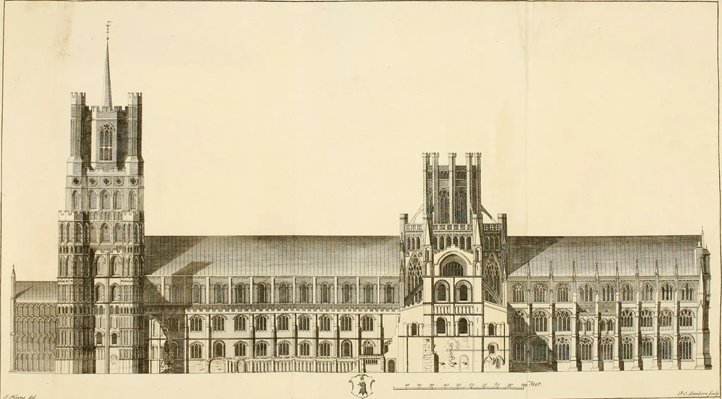 An illustration from The history and antiquities of the conventual and cathedral church of Ely : from the foundation of the monastery, A.D. 673 to the year 1771 : illustrated with copper-plates, 1771, leaf 395