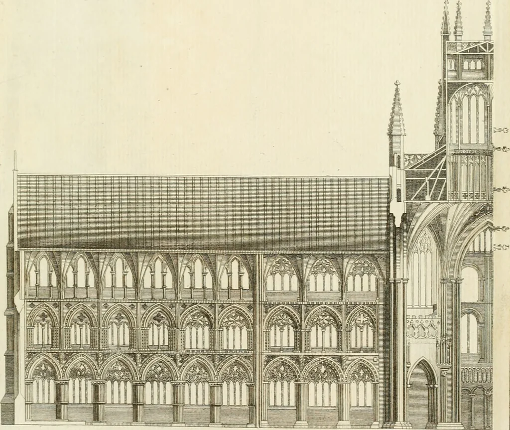 An illustration from The history and antiquities of the conventual and cathedral church of Ely : from the foundation of the monastery, A.D. 673 to the year 1771 : illustrated with copper-plates, 1771, leaf 396