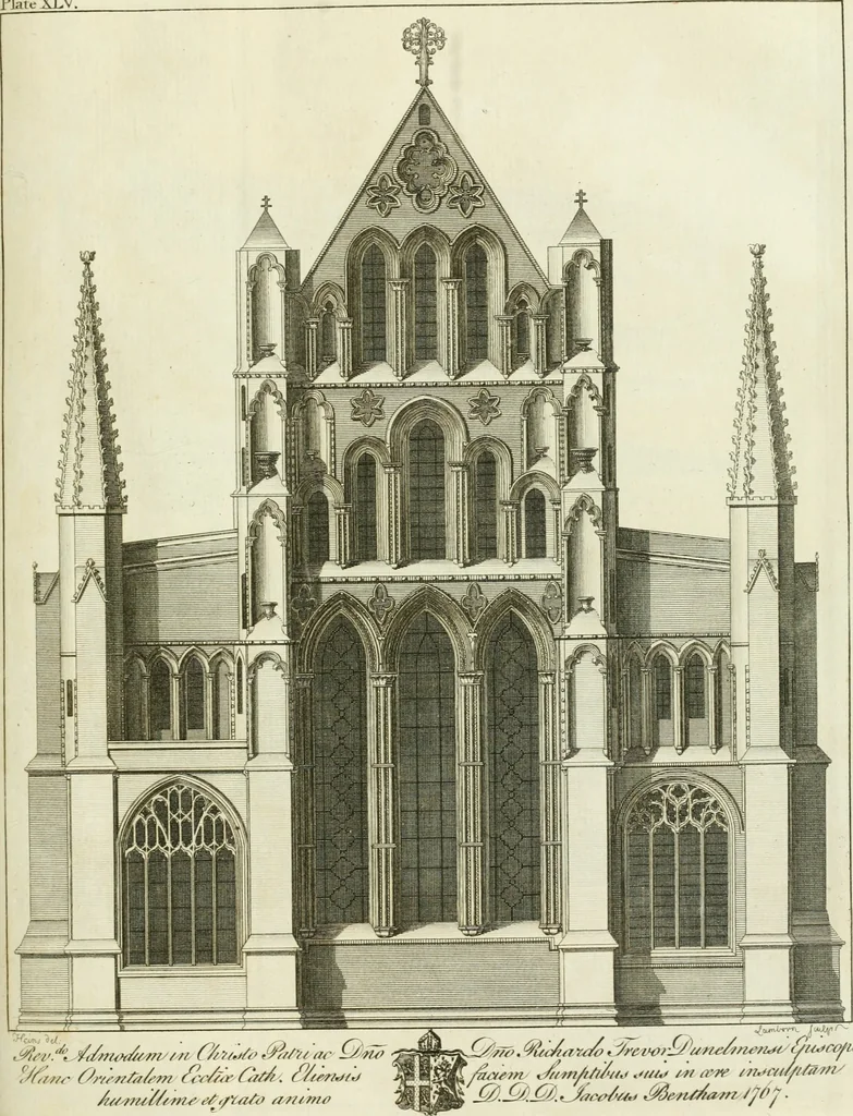 An illustration from The history and antiquities of the conventual and cathedral church of Ely : from the foundation of the monastery, A.D. 673 to the year 1771 : illustrated with copper-plates, 1771, leaf 400
