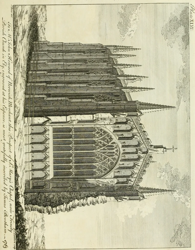 An illustration from The history and antiquities of the conventual and cathedral church of Ely : from the foundation of the monastery, A.D. 673 to the year 1771 : illustrated with copper-plates, 1771, leaf 402
